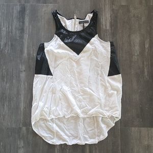 White Black Detailed K&K Dressy Tank